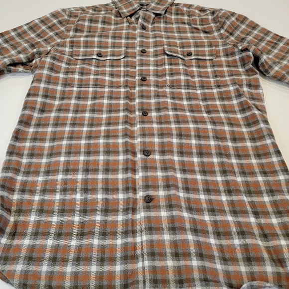 Treasure & Bond Trim Fit Soft Flannel Double Pocket Shirt Size Small - Picture 3 of 14